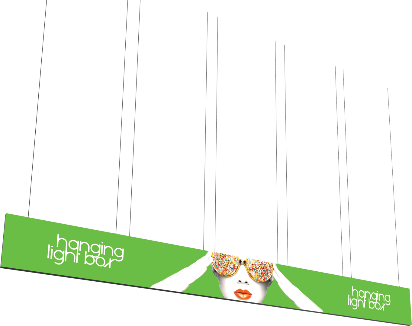 30ft x 3ft Vector Frame Hanging Light Box Single-Sided (Graphic Only)