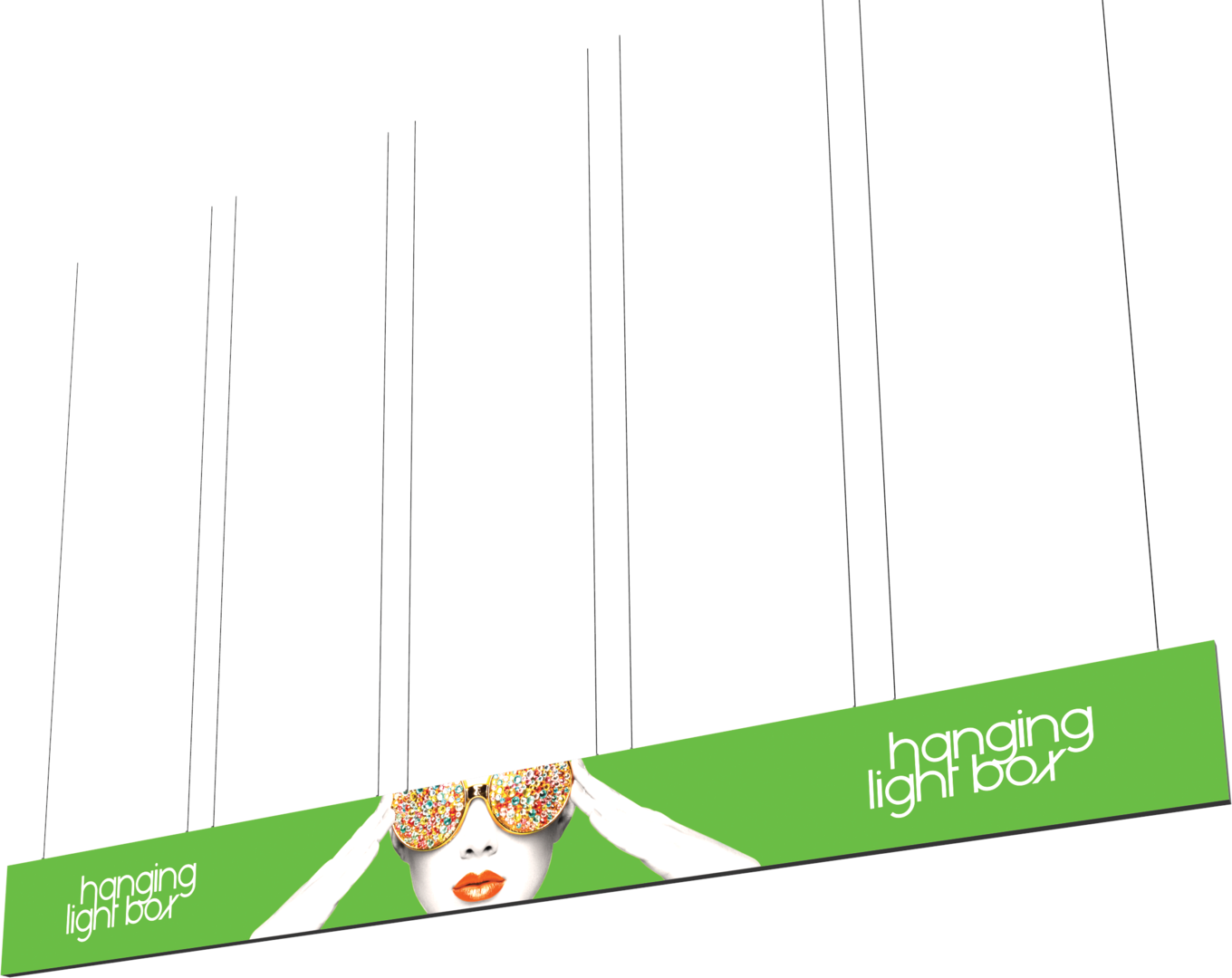 30ft x 3ft Vector Frame Hanging Light Box Double-Sided w/ Eclipse (Graphic Package)