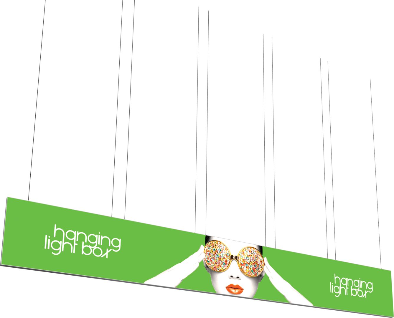 30ft x 4ft Vector Frame Hanging Light Box Double-Sided (Graphic Only)