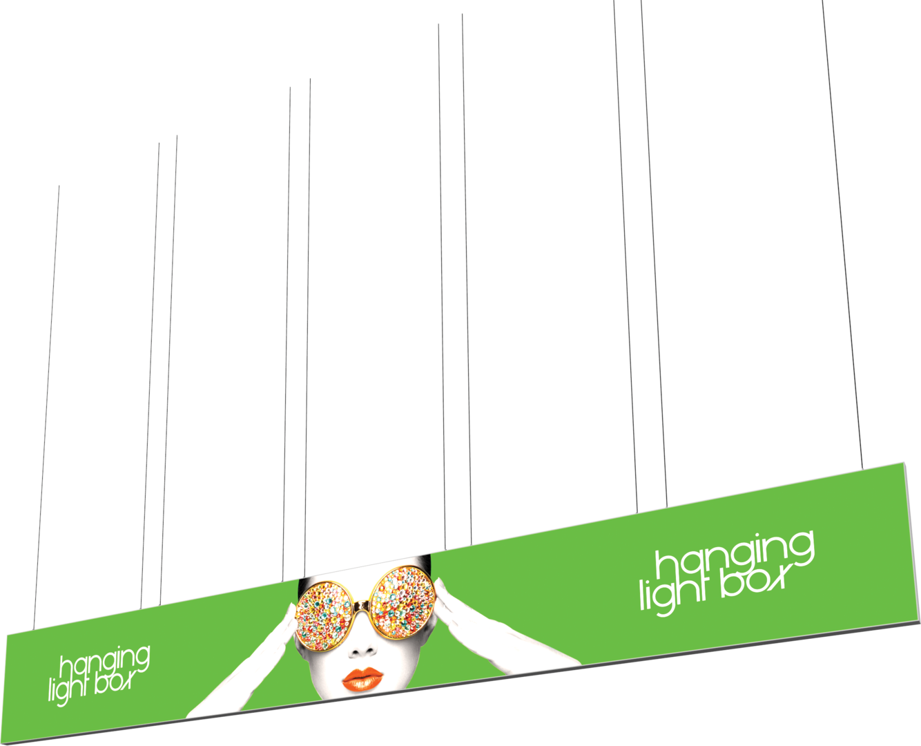30ft x 4ft Vector Frame Hanging Light Box Double-Sided (Graphic Only)