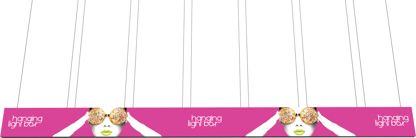 40ft x 3ft Vector Frame Hanging Light Box Single-Sided (Graphic Package)
