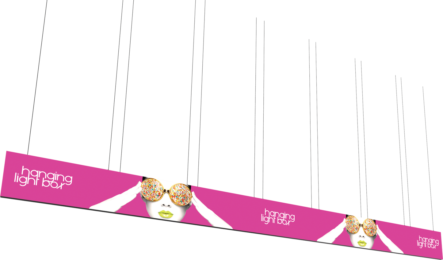 40ft x 3ft Vector Frame Hanging Light Box Single-Sided (Graphic Package)