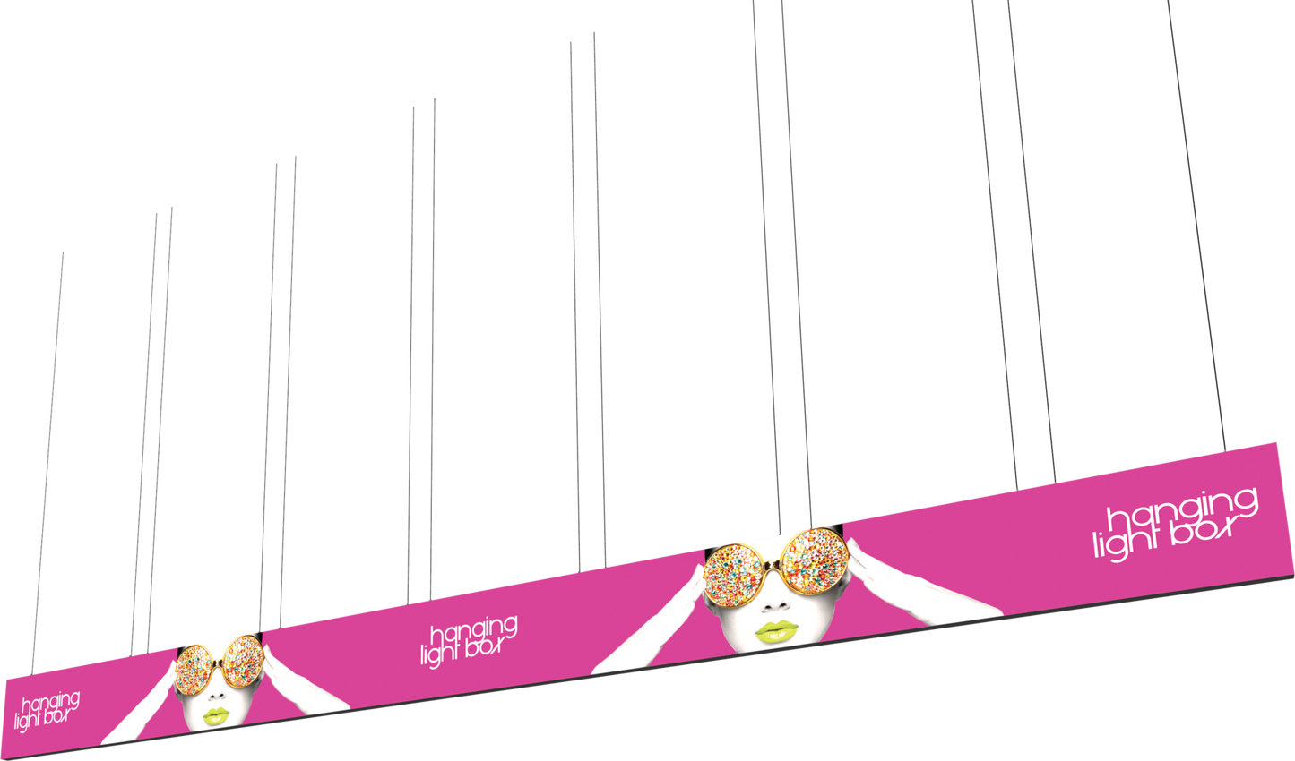 40ft x 3ft Vector Frame Hanging Light Box Single-Sided (Graphic Package)