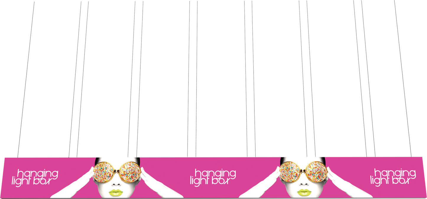 40ft x 4ft Vector Frame Hanging Light Box Double-Sided (Graphic Package)