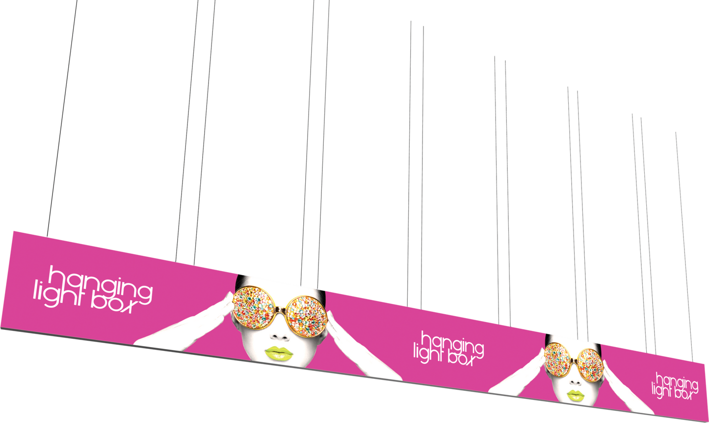 40ft x 4ft Vector Frame Hanging Light Box Double-Sided (Graphic Package)