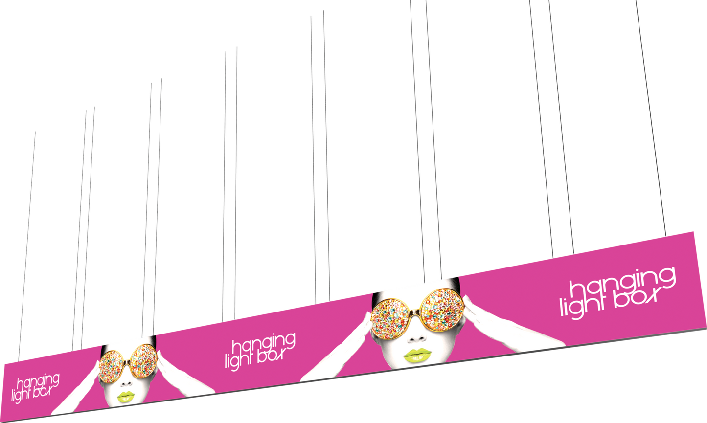 40ft x 4ft Vector Frame Hanging Light Box Double-Sided (Graphic Package)