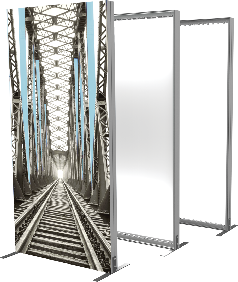 3ft x 8ft Vector Frame Light Box Rectangle 06 Fabric Banner Display Double-Sided (Graphic Package)