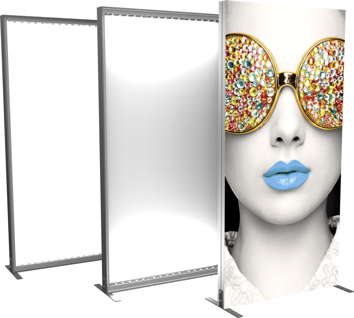 3ft x 8ft Vector Frame Light Box Rectangle 06 Fabric Banner Display Double-Sided (Graphic Package)