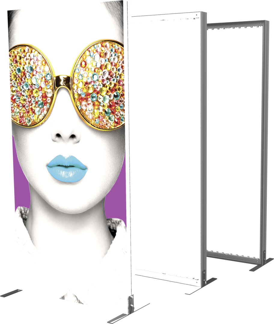 6ft x 6ft Vector Frame Light Box Square 03 Fabric Banner Display Single-Sided (Graphic Package)