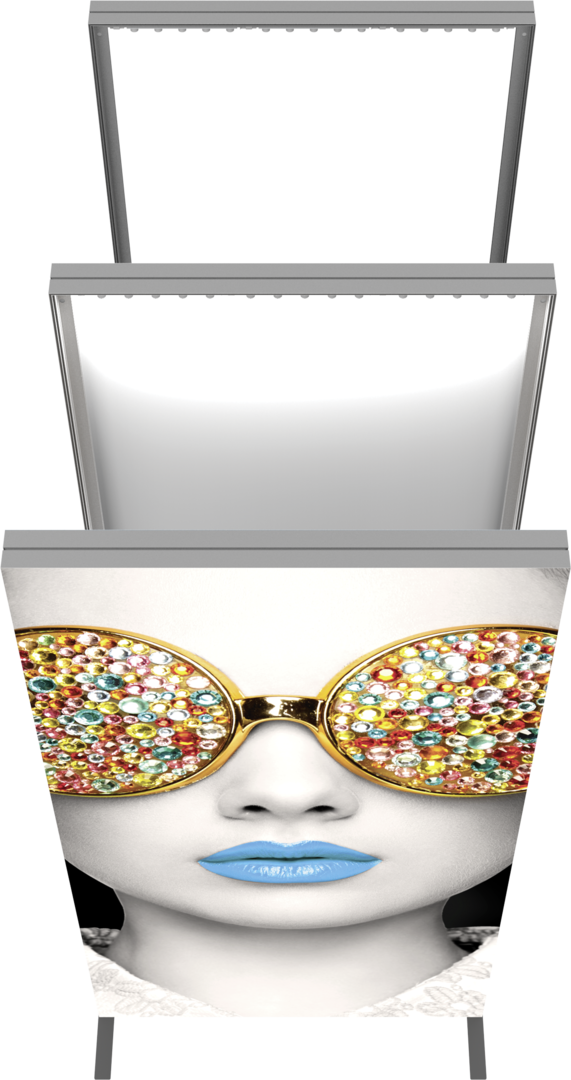 3ft x 8ft Vector Frame Light Box Rectangle 06 Fabric Banner Display Double-Sided (Graphic Package)