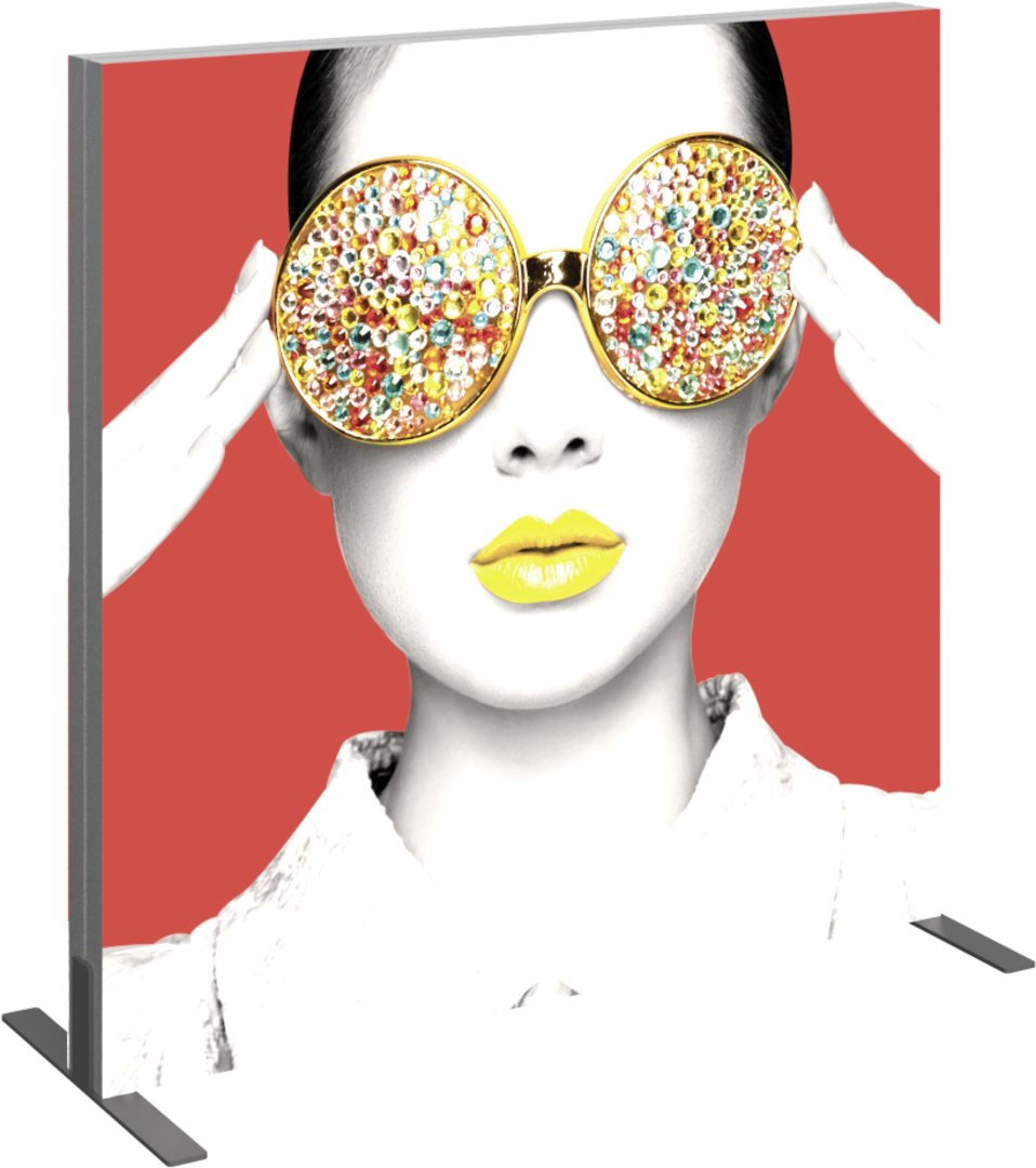 4ft x 4ft Vector Frame Light Box Square 02 Fabric Banner Display (Hardware Only)