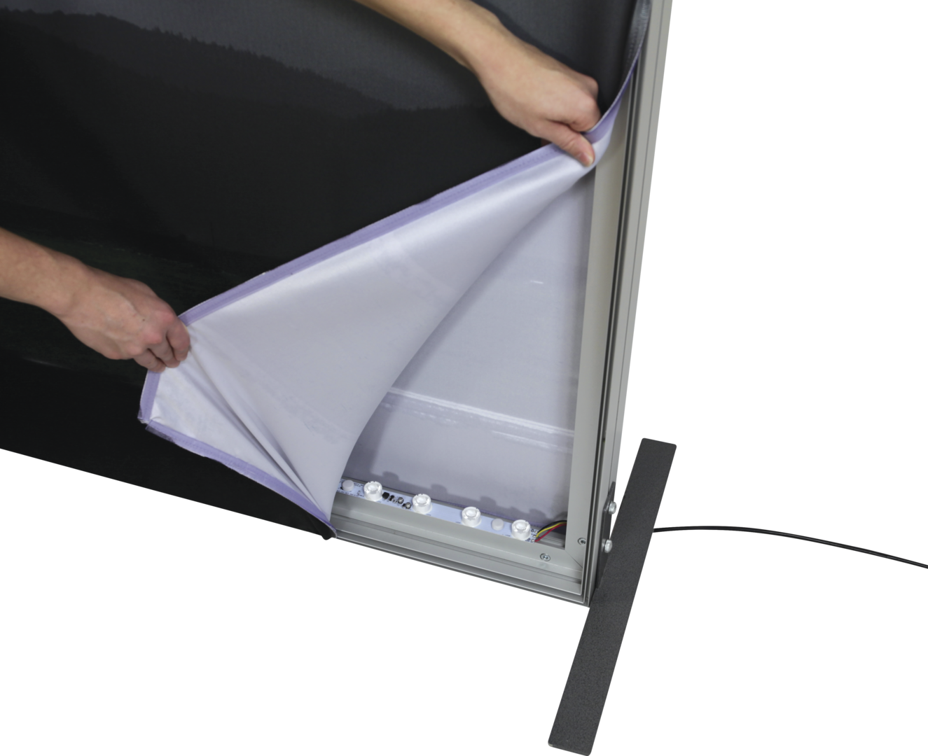 8ft x 8ft Vector Frame Light Box Square 04 Fabric Banner Display Single-Sided (Graphic Package)