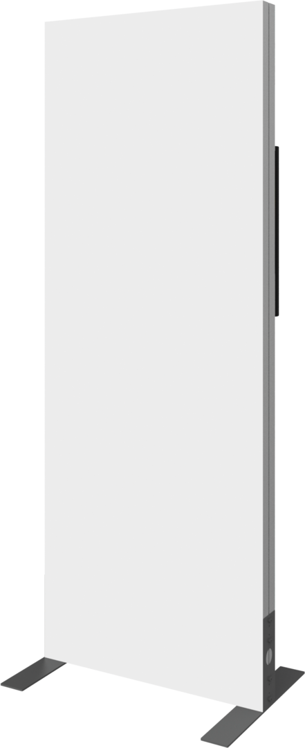 3ft x 8ft Vector Frame Monitor Kiosk 01 Single-Sided 2 Graphics (Graphic Package)