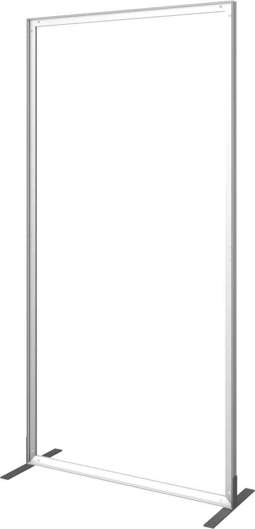 3ft x 6ft Vector Frame Rectangle 02 Fabric Banner Display Single-Sided Dye-Sub Fabric (Graphic Only)