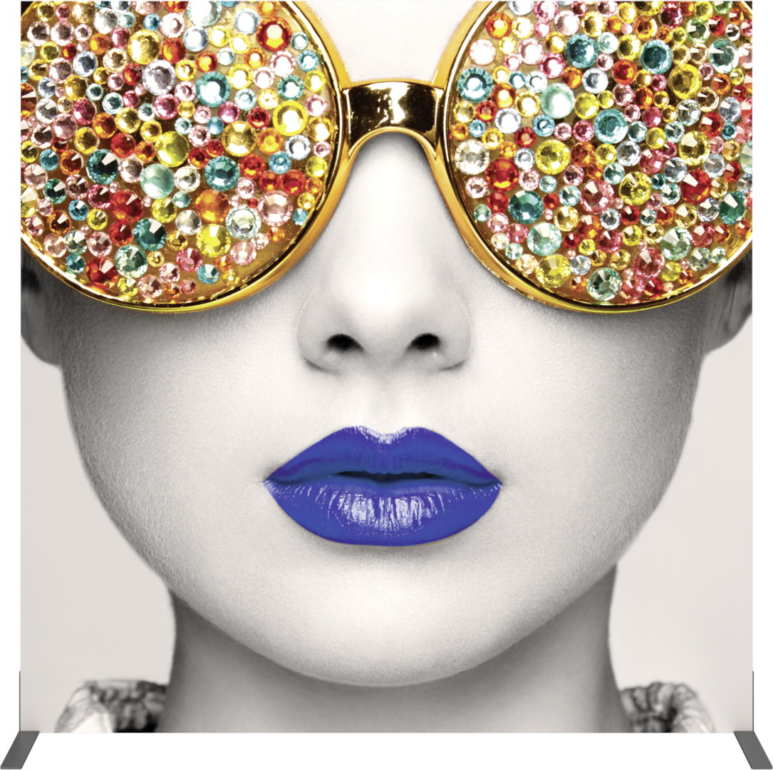 6ft x 6ft Vector Frame Square 03 Fabric Banner Display Single-Sided Blockout (Graphic Only)