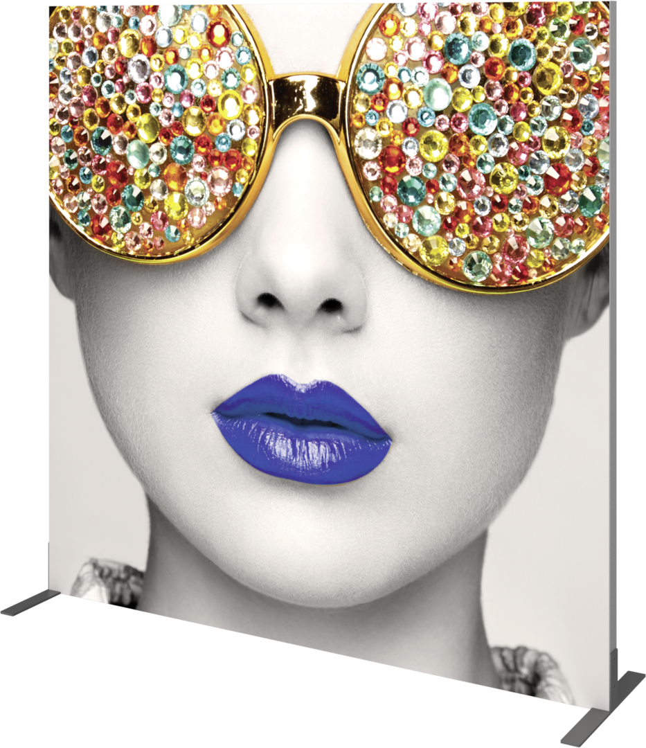 6ft x 6ft Vector Frame Square 03 Fabric Banner Display Single-Sided Blockout (Graphic Only)