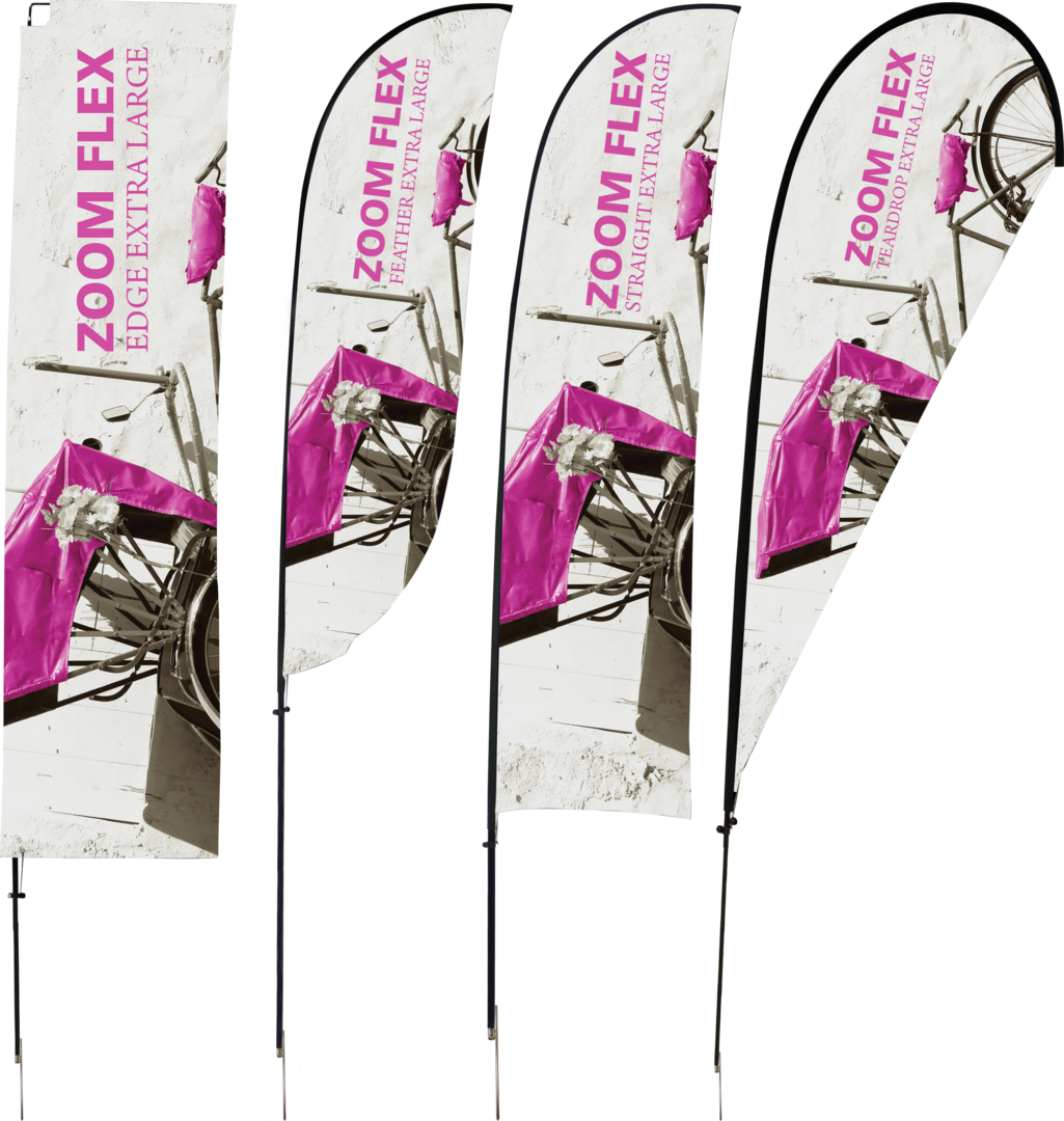 18ft Zoom Flex Extra Large Flag Straight Single-Sided (Graphic Only)