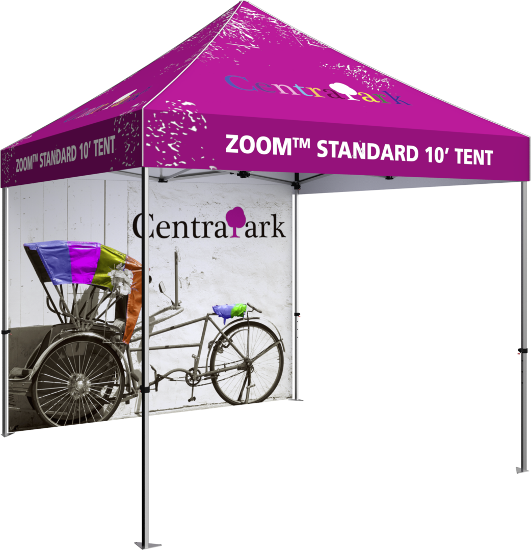 10ft x 10ft Zoom Standard Popup Tent (Custom Printed Graphic Package)