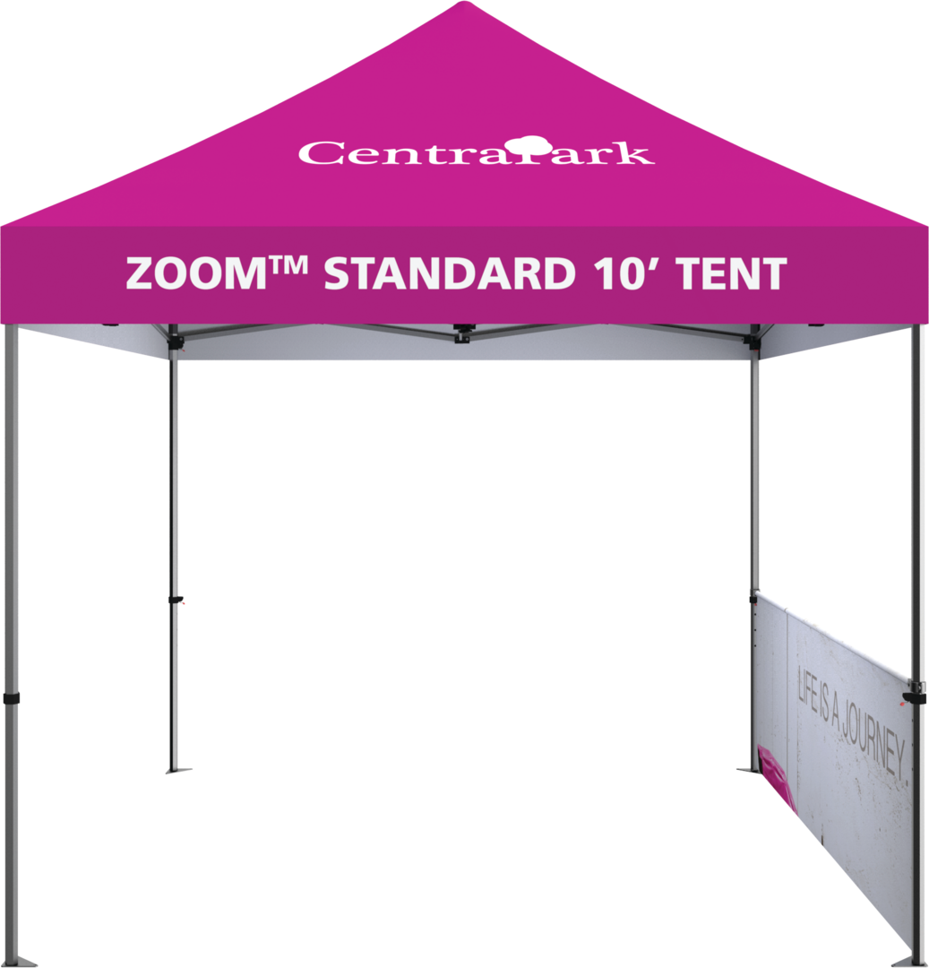 10ft x 10ft Zoom Standard Popup Tent (Custom Printed Graphic Package)