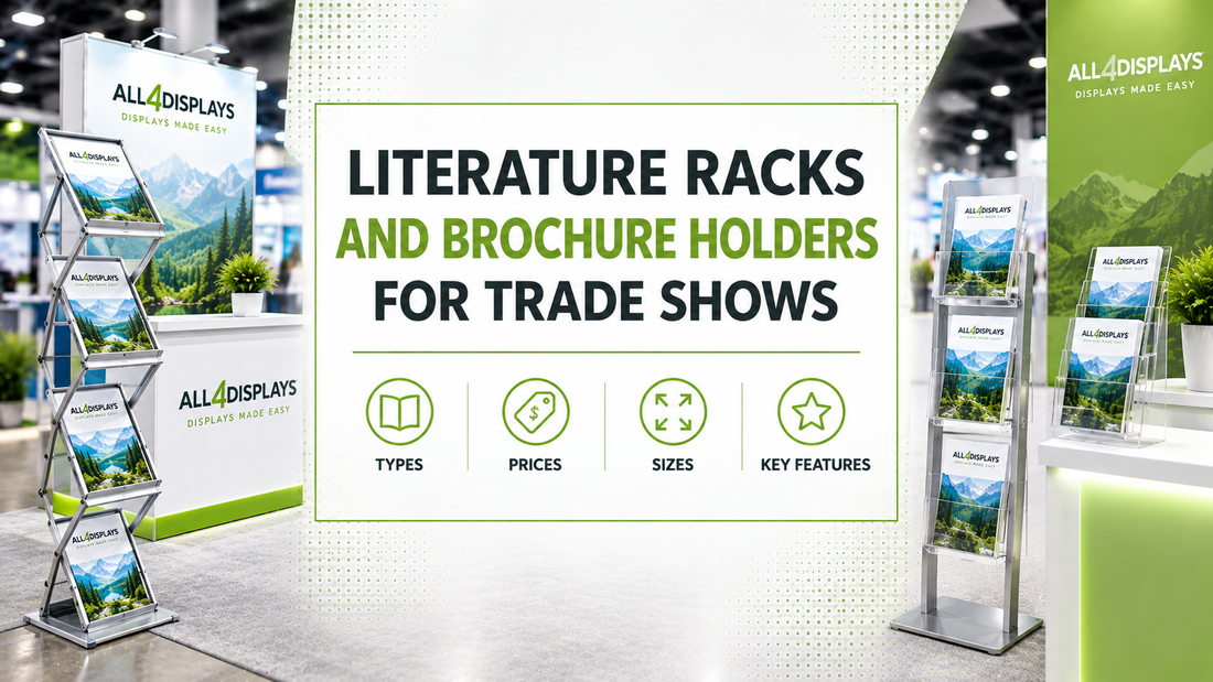 Literature Racks and Brochure Holders for Trade Shows