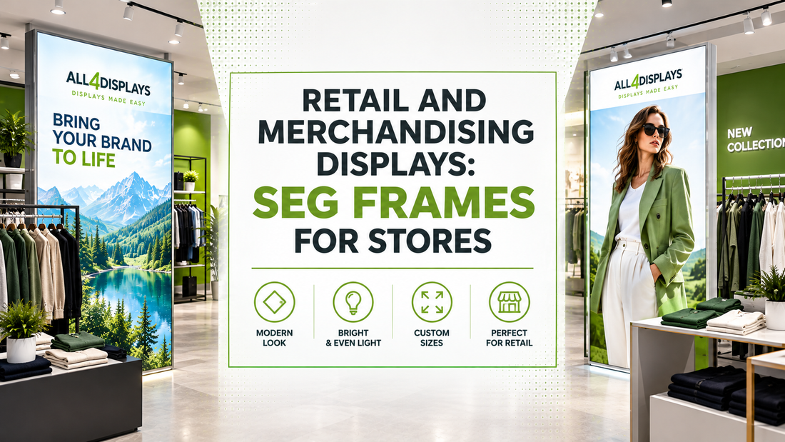 Retail and Merchandising Displays: SEG Frames for Stores
