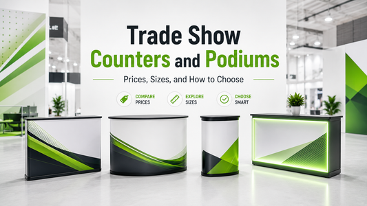 Trade Show Counters and Podiums: Prices, Sizes, and How to Choose