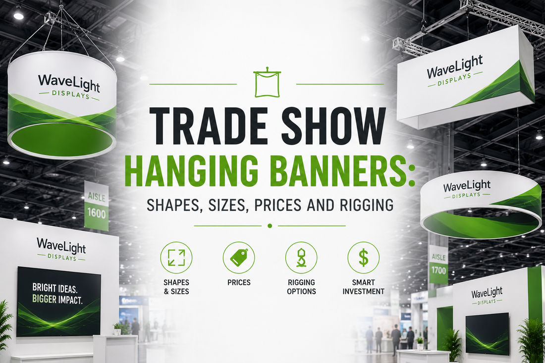 Trade Show Hanging Banners: Shapes, Sizes, Prices and Rigging