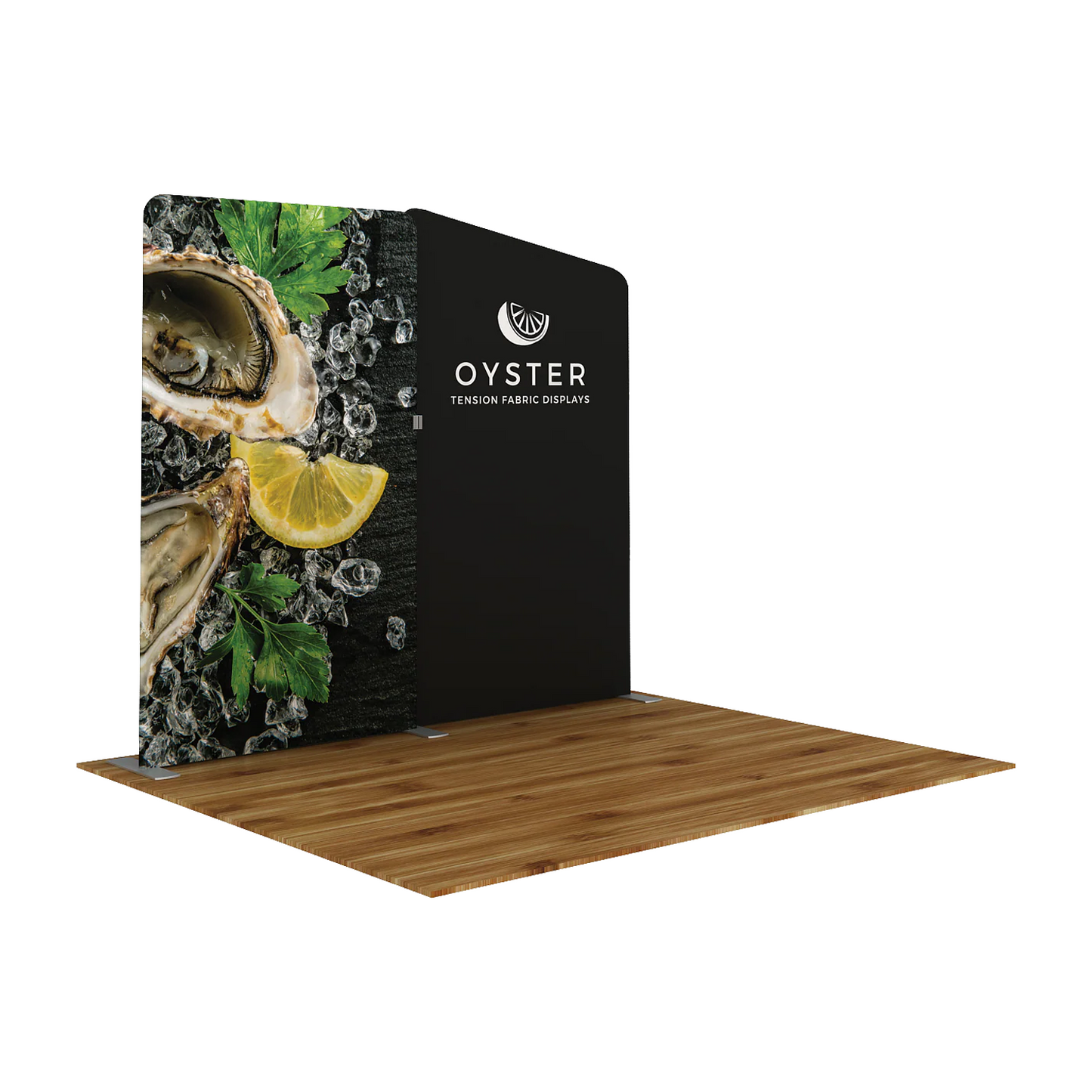 10ft WaveLine® Media Oyster-A Single-sided Tension Fabric Display (Graphic Package)