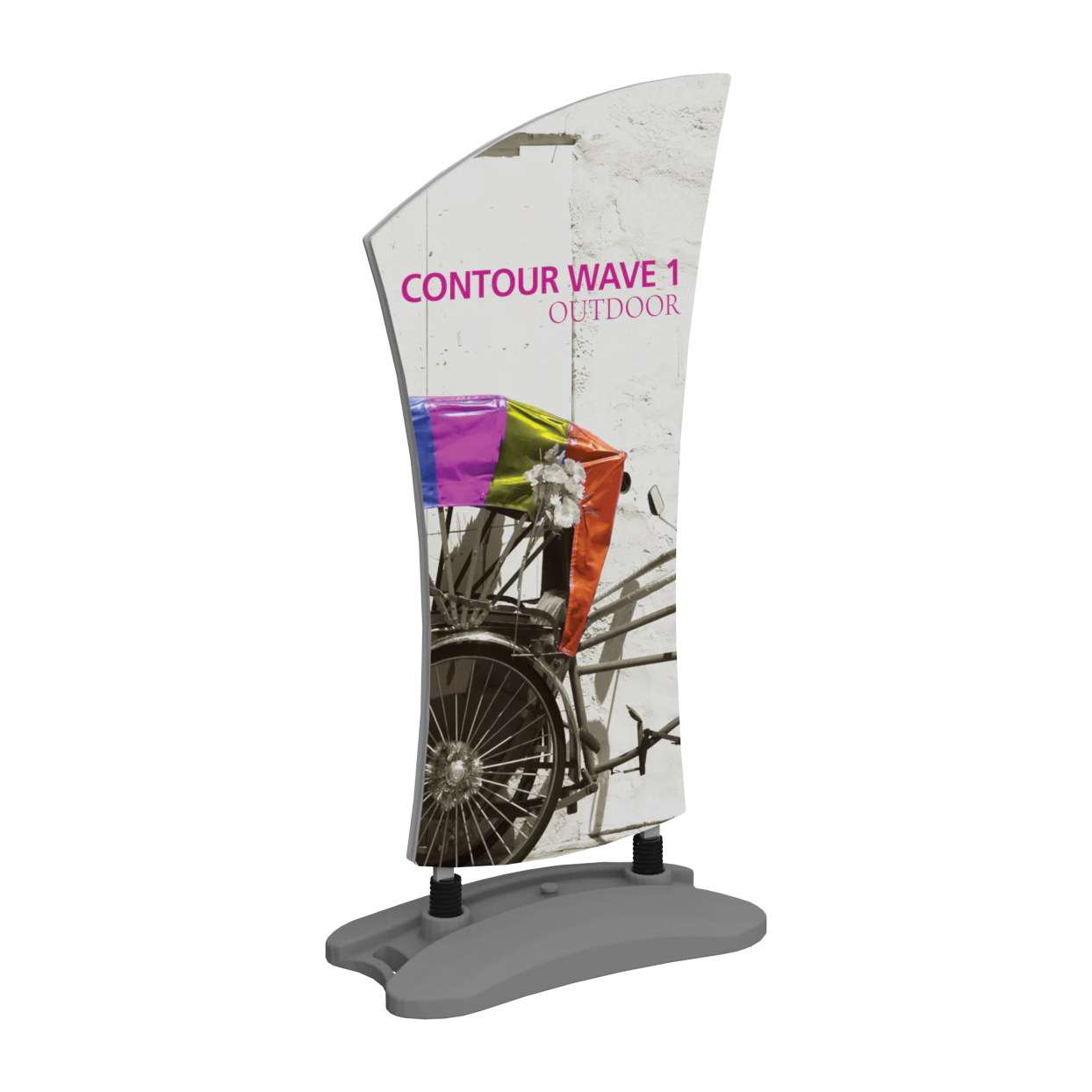 5ft Contour Outdoor Sign Display Wave 1 Water Base Single-Sided (Graphic Package)