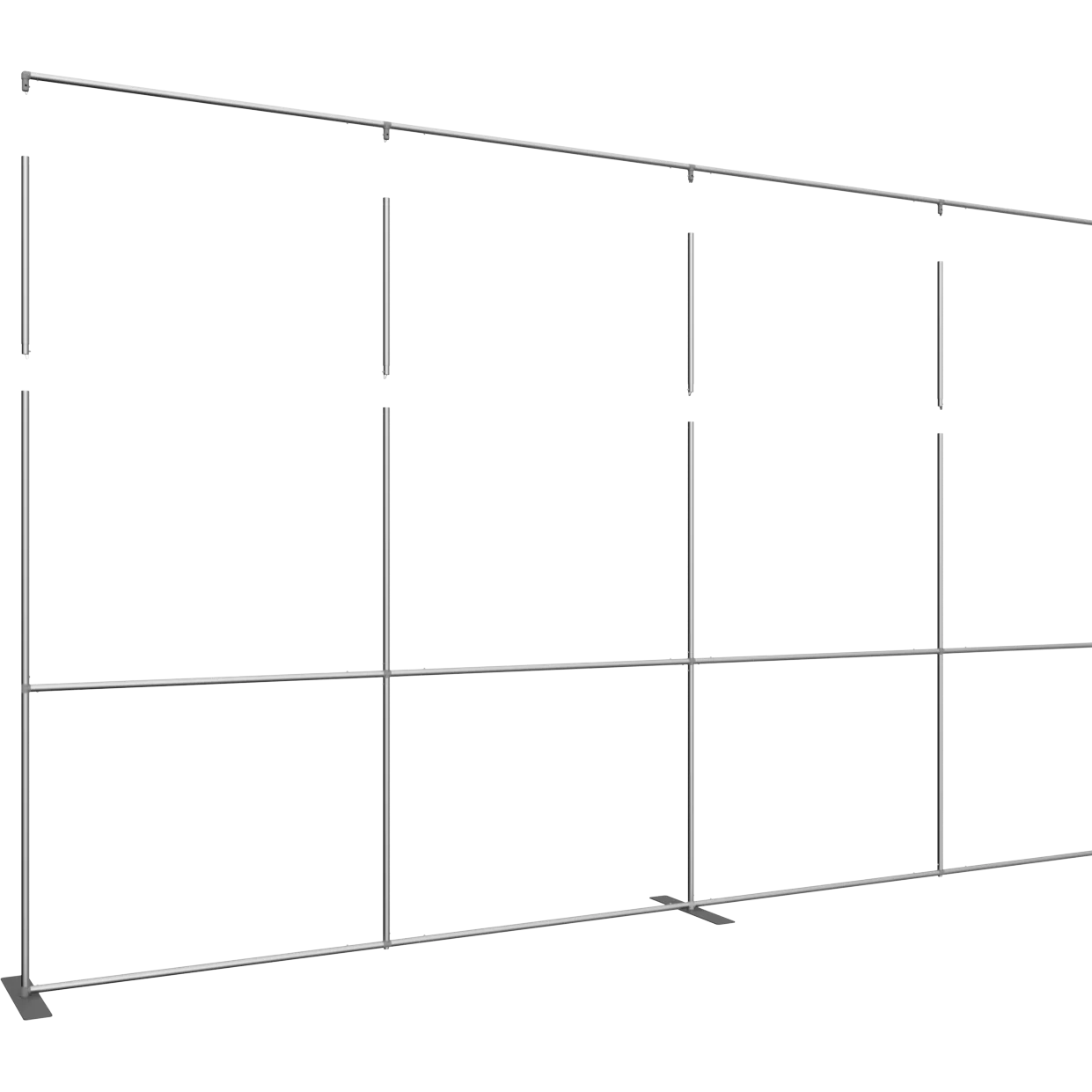 2ft Height Formulate Master Backwall Extension Hardware (20ft) - 5 Pole Straight