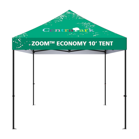 10ft x 10ft Zoom Economy Popup Tent (Custom Printed Graphic Package)