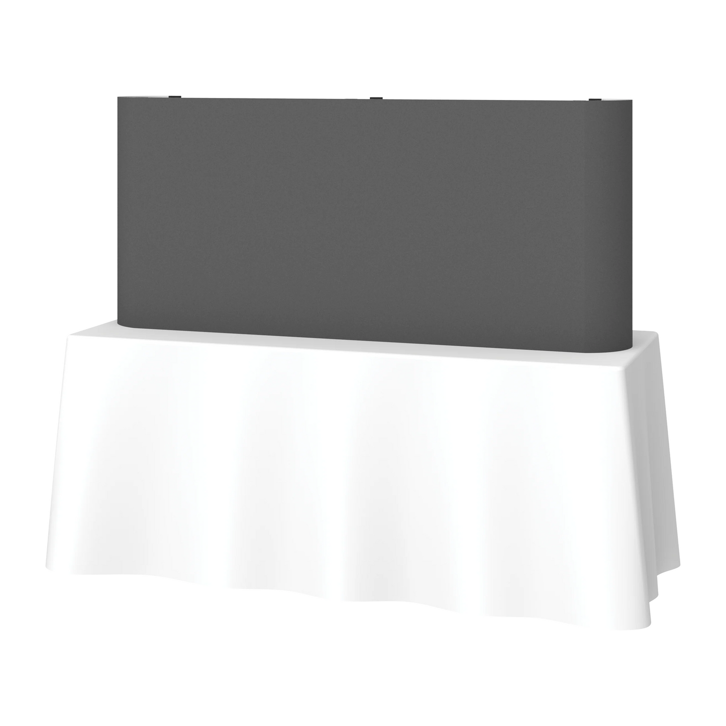 6ft (2x1) Coyote Straight Tabletop Full Fabric Display (Fabric Package)