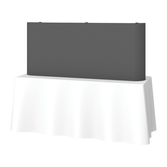 6ft (2x1) Coyote Straight Tabletop Full Fabric Display (Fabric Package)