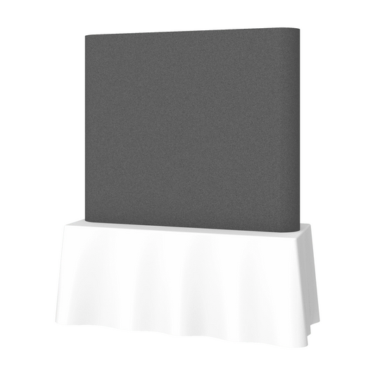 6ft (2x2) Coyote Straight Tabletop Full Fabric Display (Fabric Package)