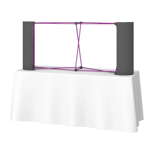 6ft (2x1) Coyote Straight Tabletop Frame w/Fabric End Cap Kit (Fabric Package)