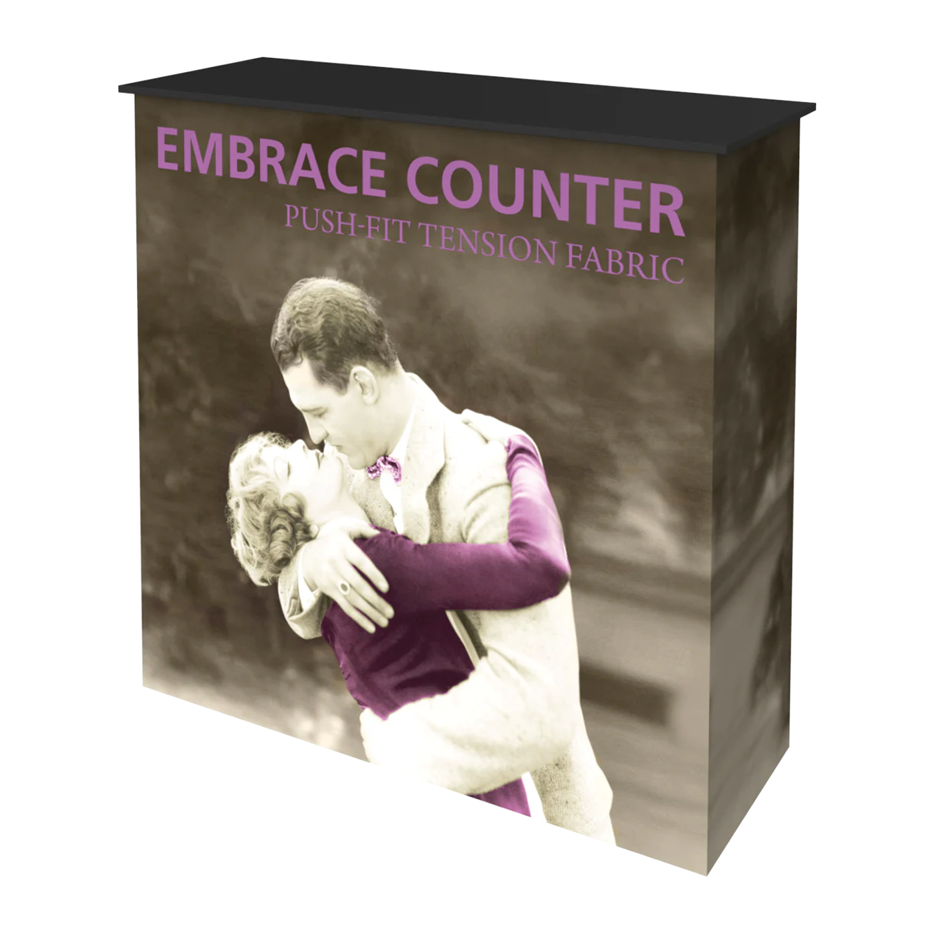 Embrace Counter with Black Tabletop Graphic Package (w/ End Caps)