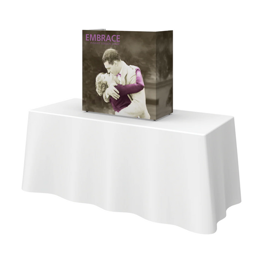2.5ft x 2.5ft Embrace Tabletop Push-Fit Tension Fabric Display Full Fitted