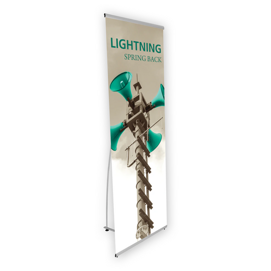 31in x 77in Lightning Spring Back Banner Stand (Vinyl Graphic Package)