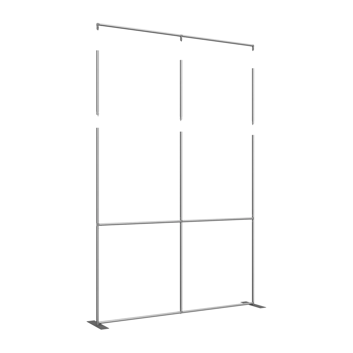 2ft Height Formulate Master Backwall Extension Hardware (8ft/10ft) - 3 Pole Straight