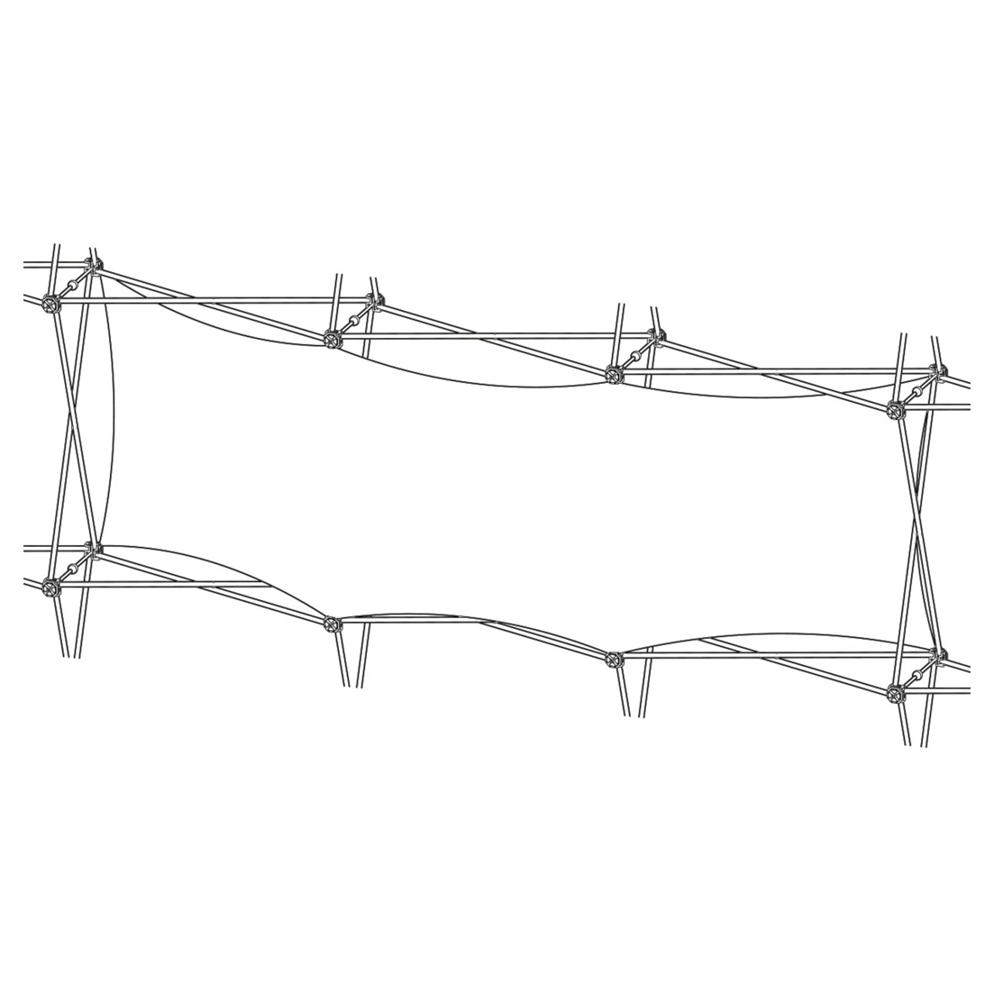 Xclaim (3x1 Quad) Double Thread Fabric Popup Display (Graphic Only)
