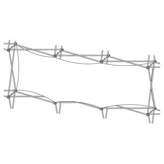 Xclaim (3x1 Quad) Double Thread Fabric Popup Display (Graphic Only)