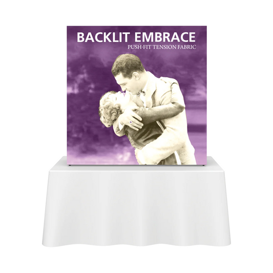 5ft x 5ft Embrace Backlit Tabletop Push-Fit Tension Fabric Display Graphic Replacement (w/o End Caps Graphic Only)