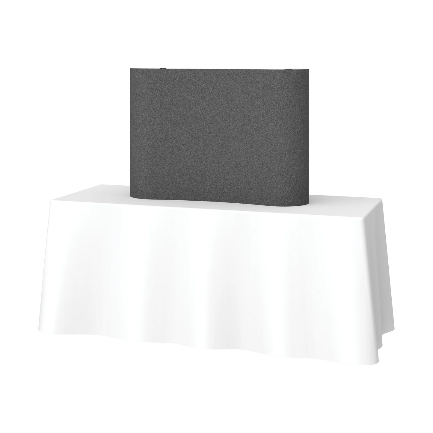 4ft (1x1) Coyote Curved Tabletop Full Fabric Display (Fabric Package)