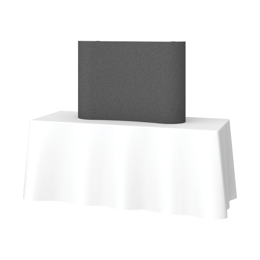 4ft (1x1) Coyote Straight Tabletop Full Fabric Display (Fabric Package)