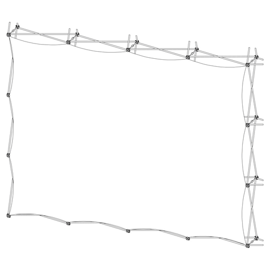 Xclaim (4x3 Quad) All Front Fabric Popup Display (Graphic Only)