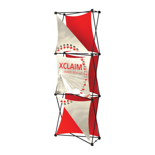 2.5ft x 8ft Xclaim Fabric Popup Display Kit 04
