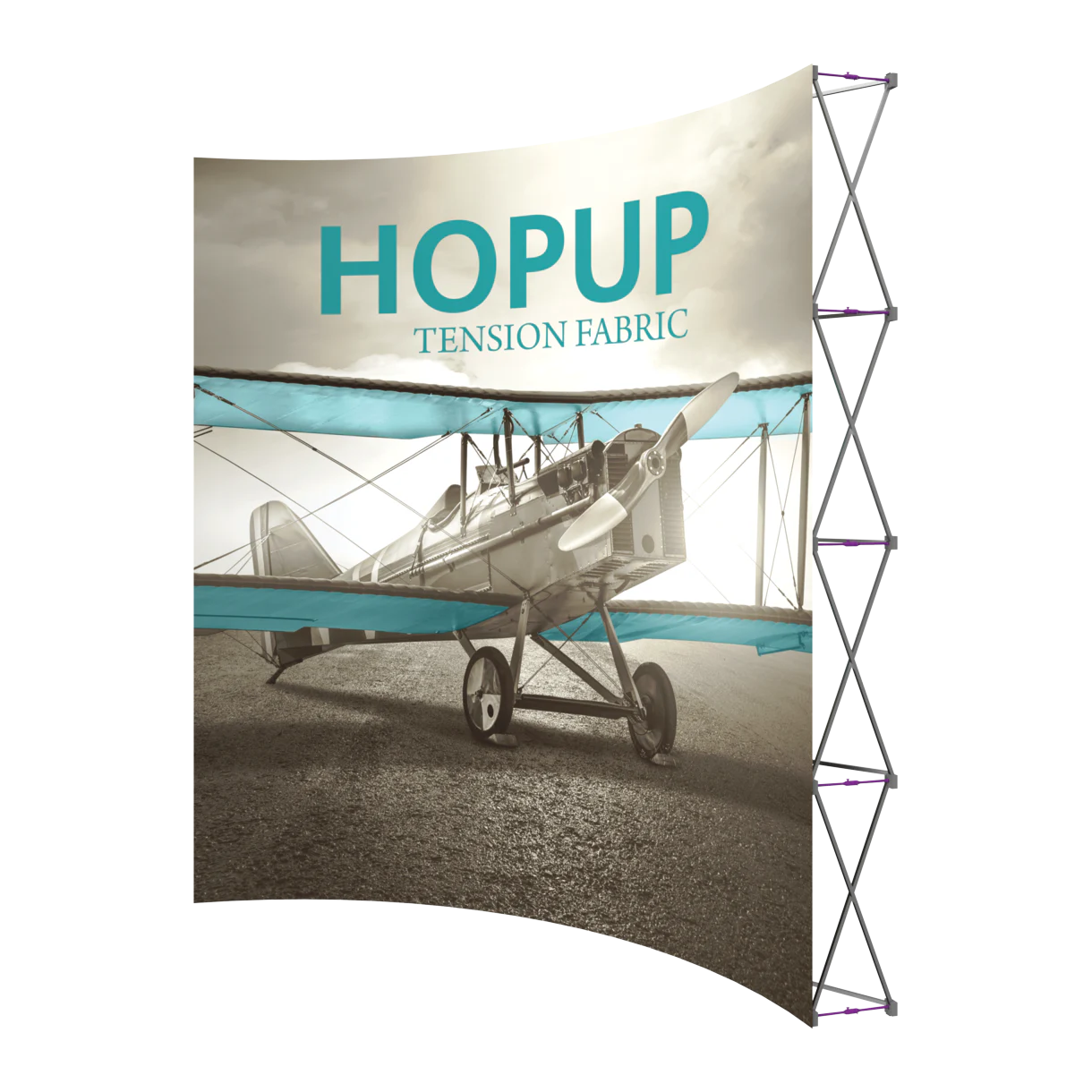 10ft x 10ft Hopup Curved Tension Fabric Display Full Fitted