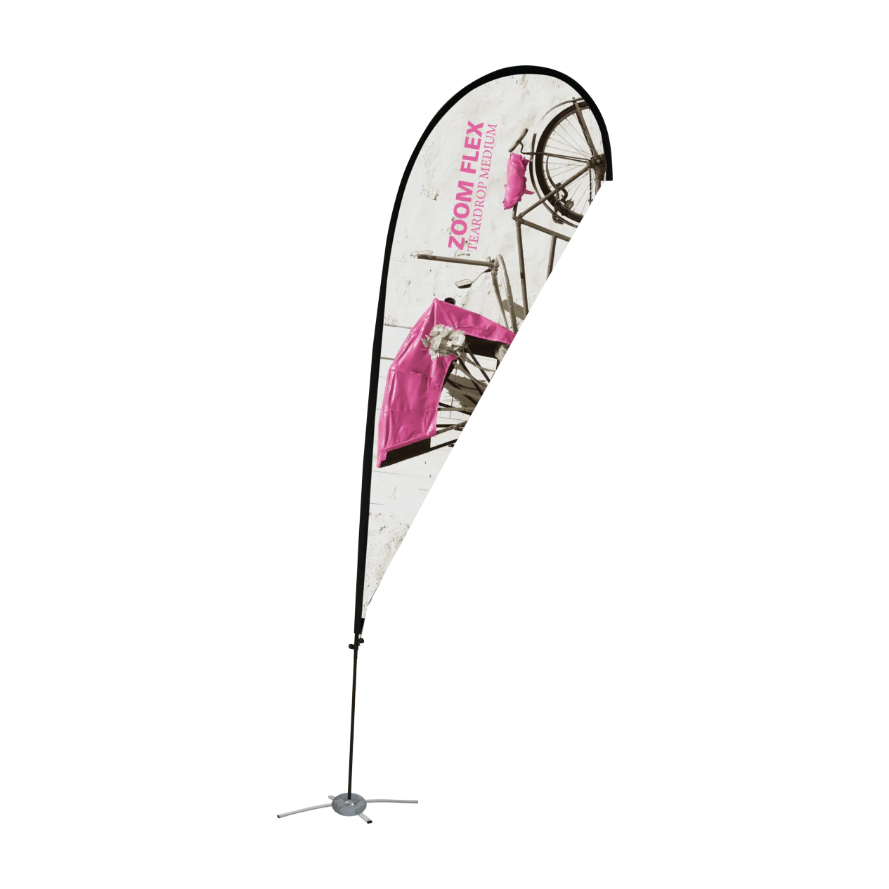 11ft Zoom Flex Medium Flag Teardrop Double-Sided (Graphic Package)