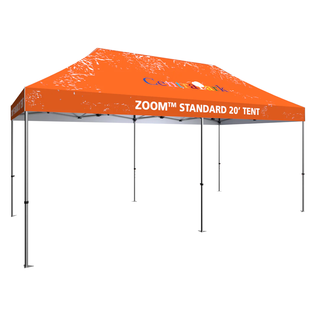 20ft x 10ft Zoom Standard Popup Tent Custom Printed (Graphic Package)