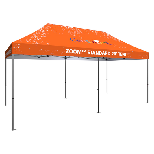 20ft x 10ft Zoom Standard Popup Tent Custom Printed (Graphic Package)